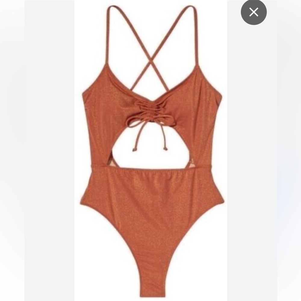 VS Rust Cutout Swimsuit, L NWOT
